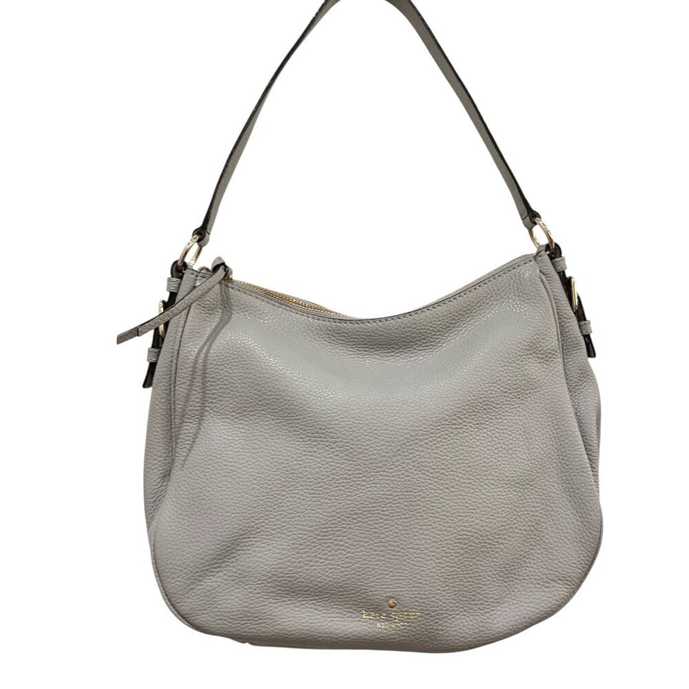 Kate Spade Gray Pebbled Leather Cobble Hill Shoulder Handbag